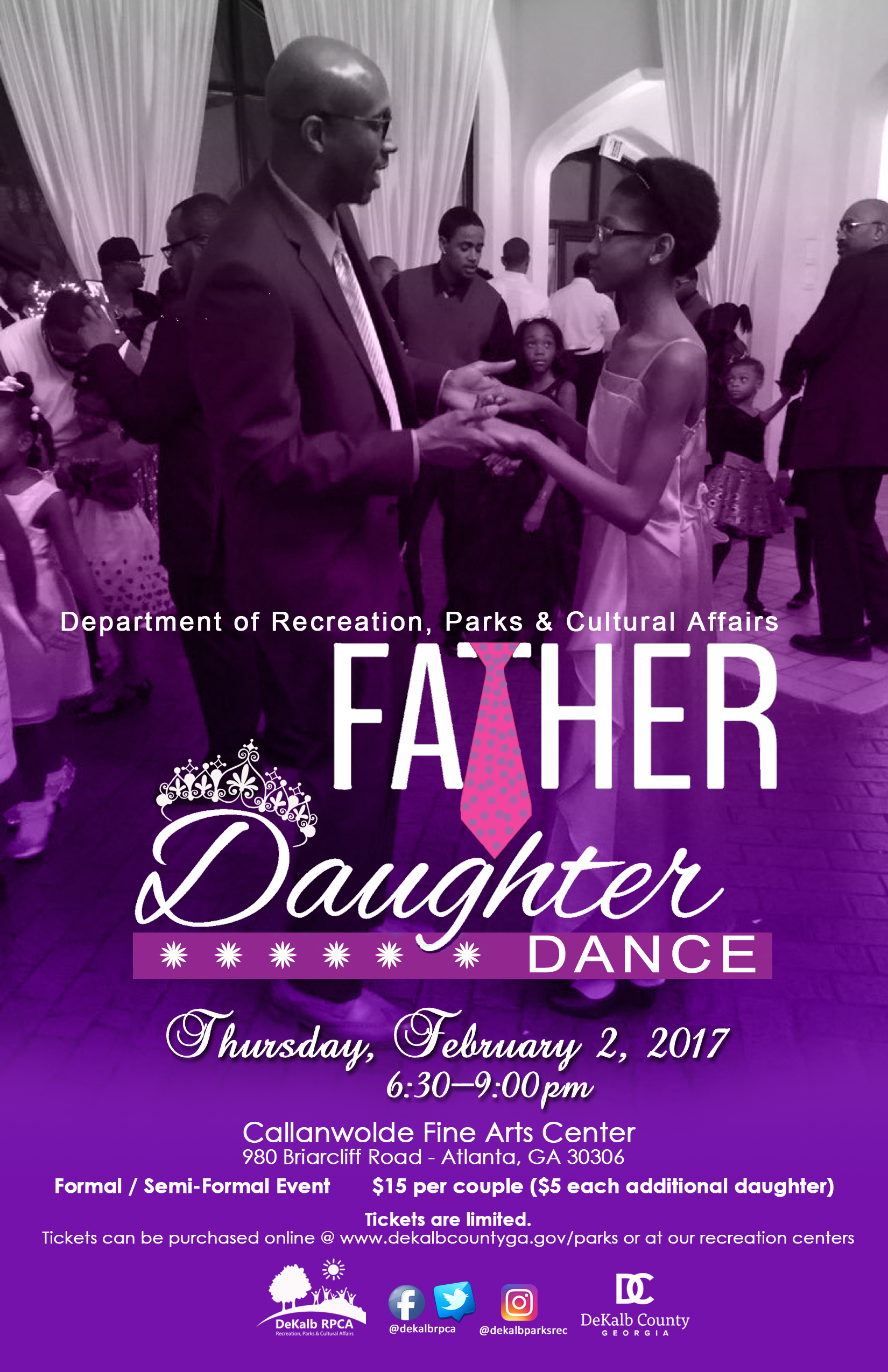 DeKalb County Recreation, Parks and Cultural Affairs to host Father-Daughter Dance 