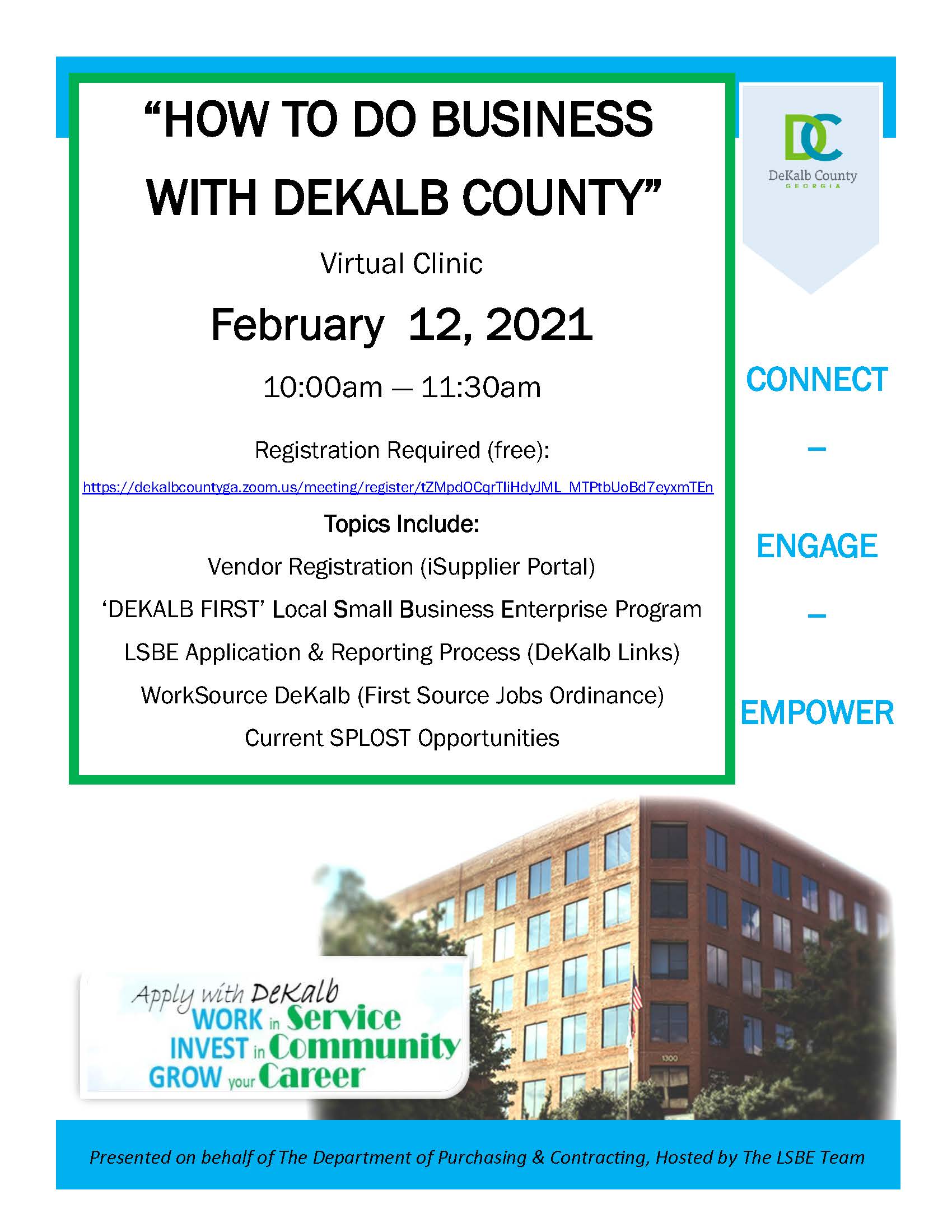 HOW TO DO BUSINESS WITH DEKALB COUNTY