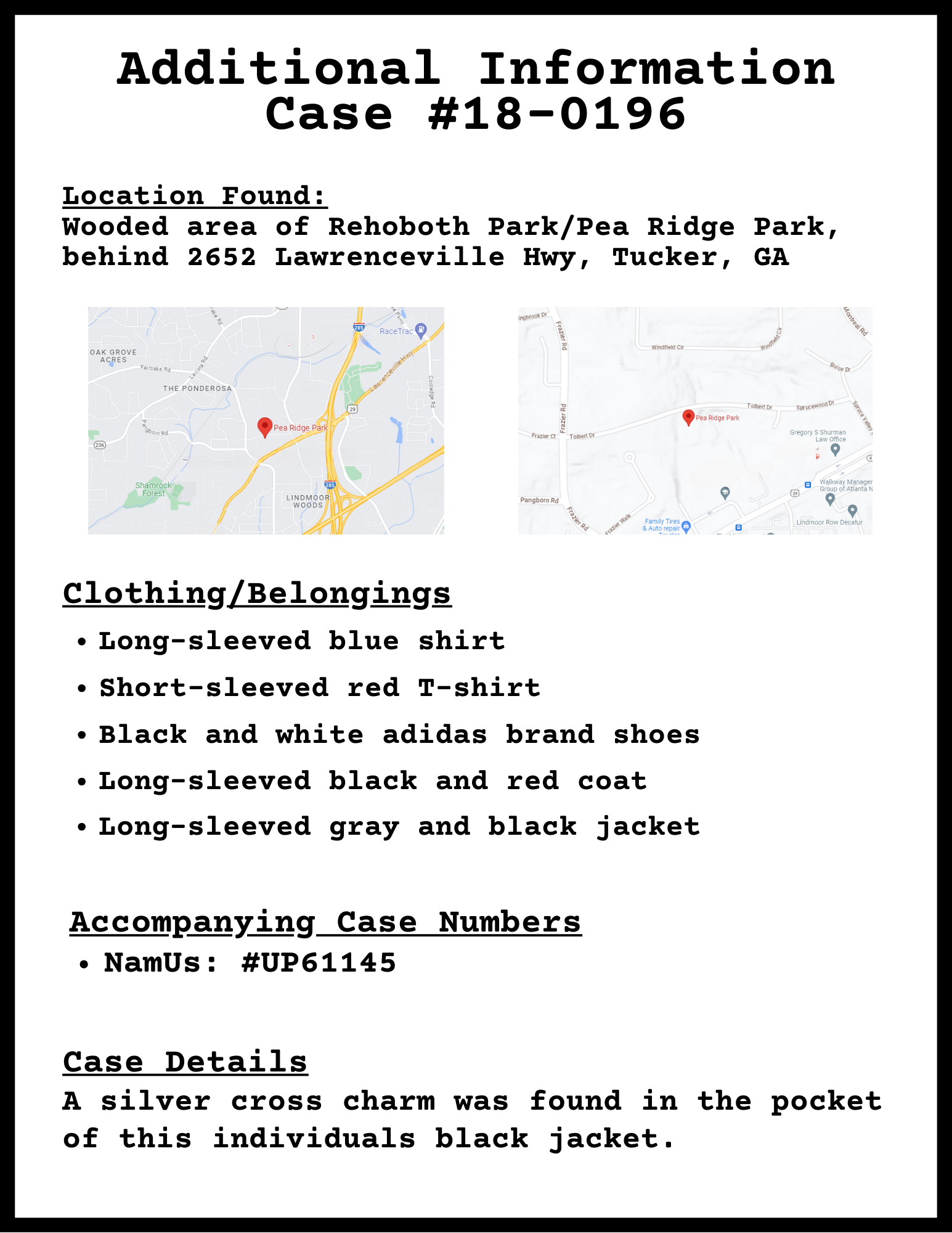 #18-0196 Additional Info