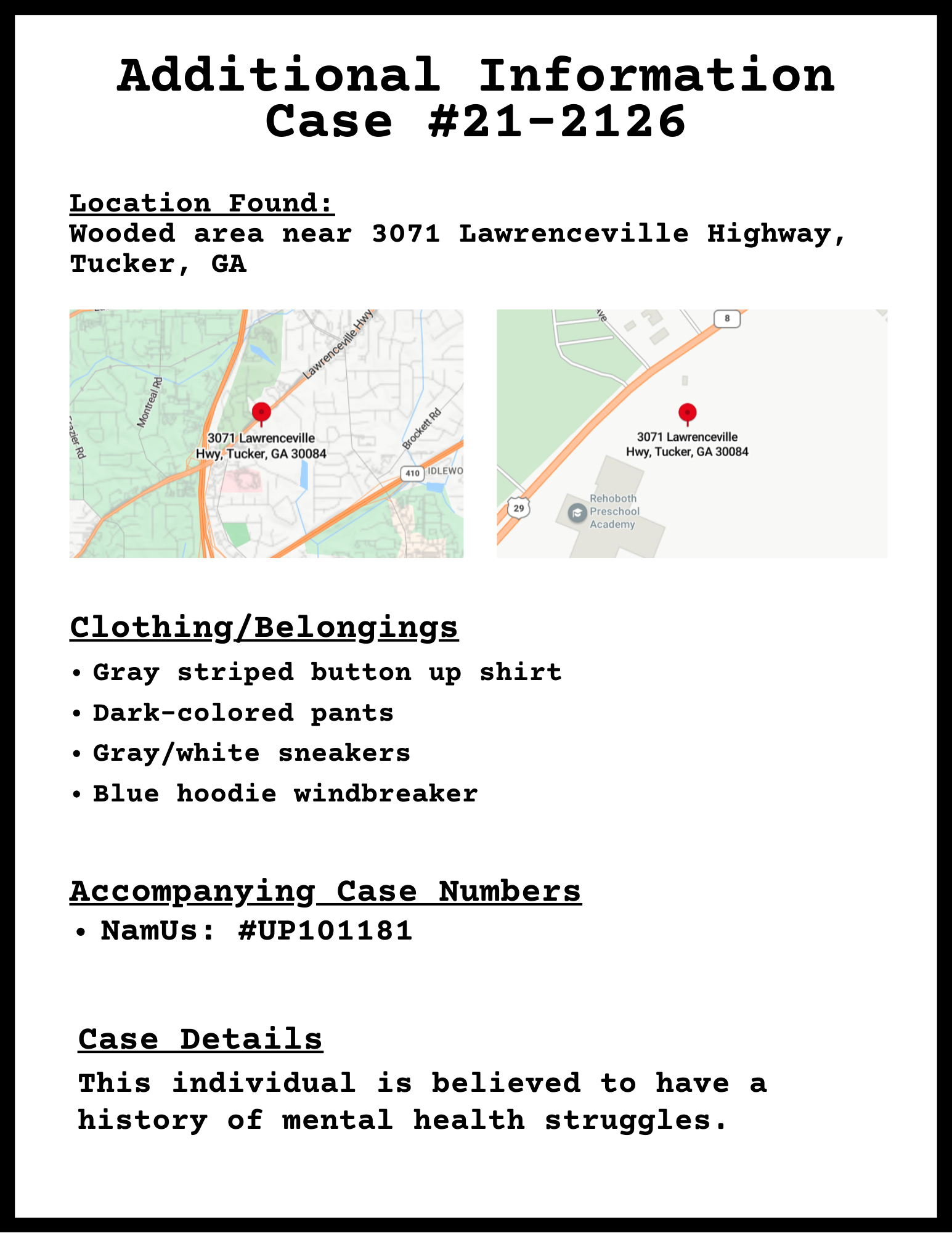 #21-2126 Additional Info