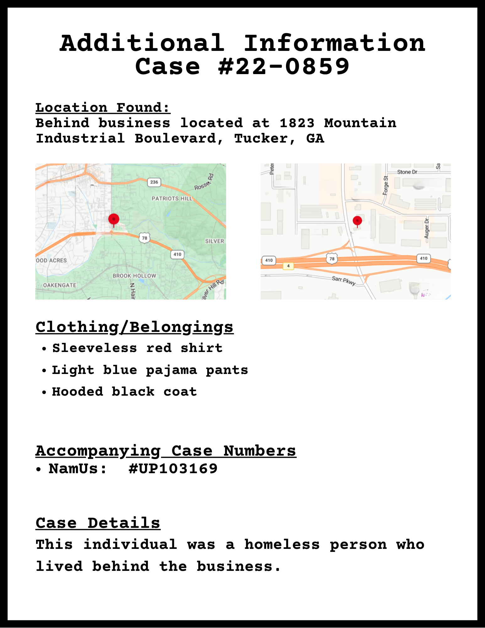 #22-0859 Additional Info