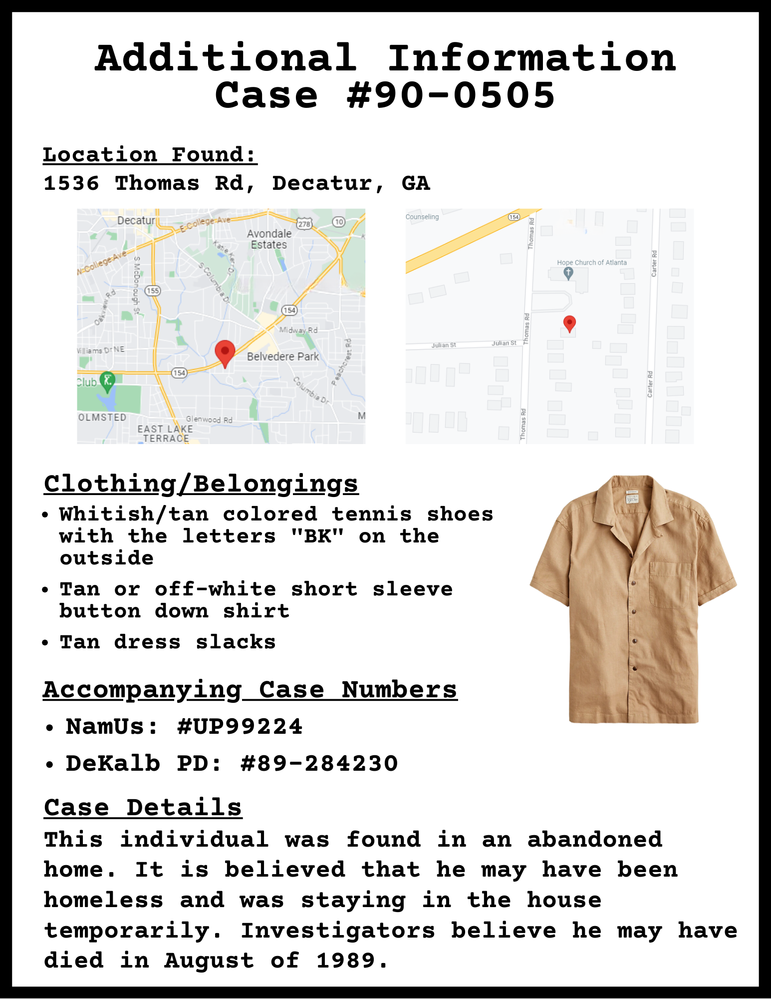 #90-0505 Additional Info