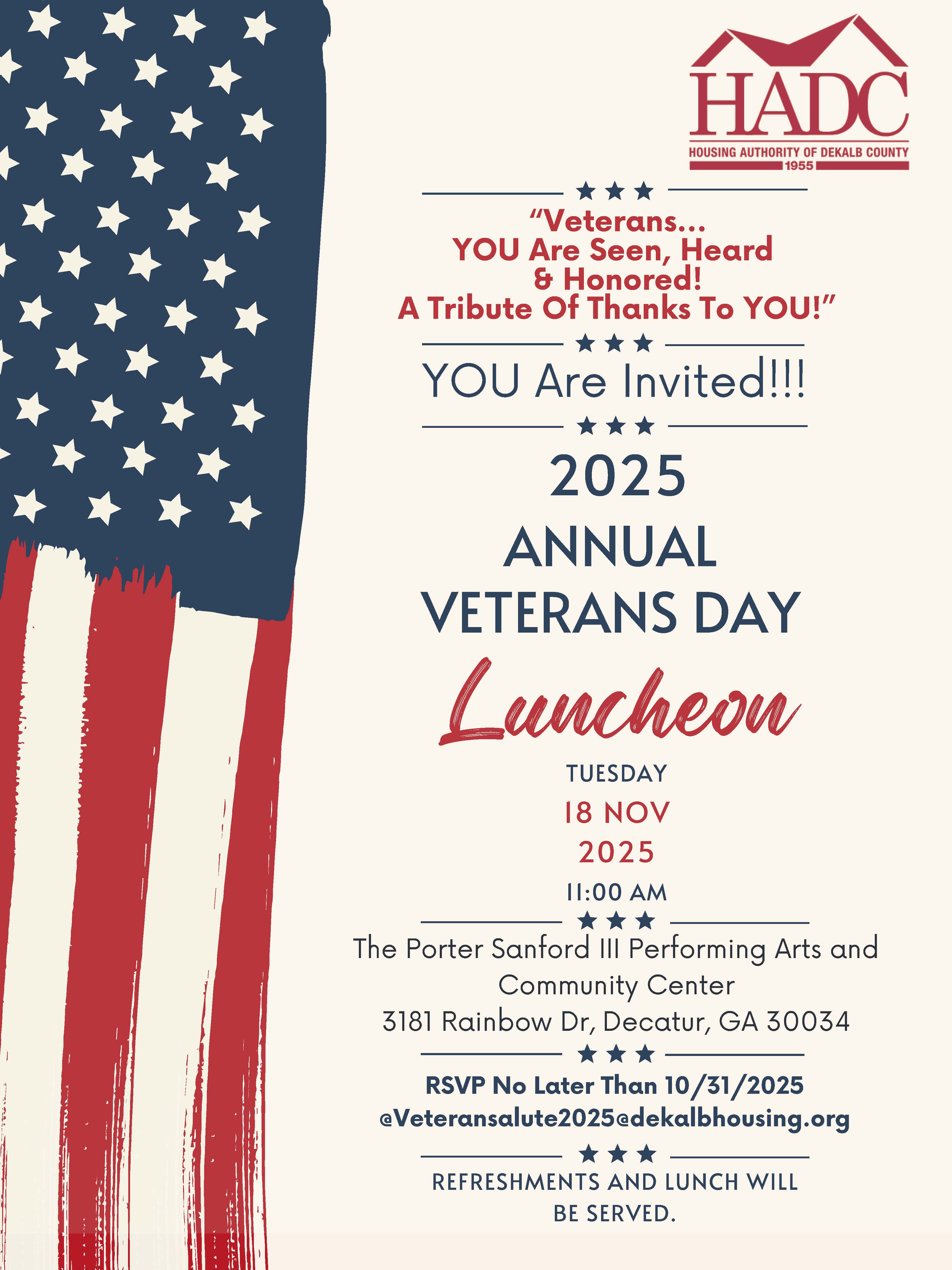 Veterans Day Program Flyer