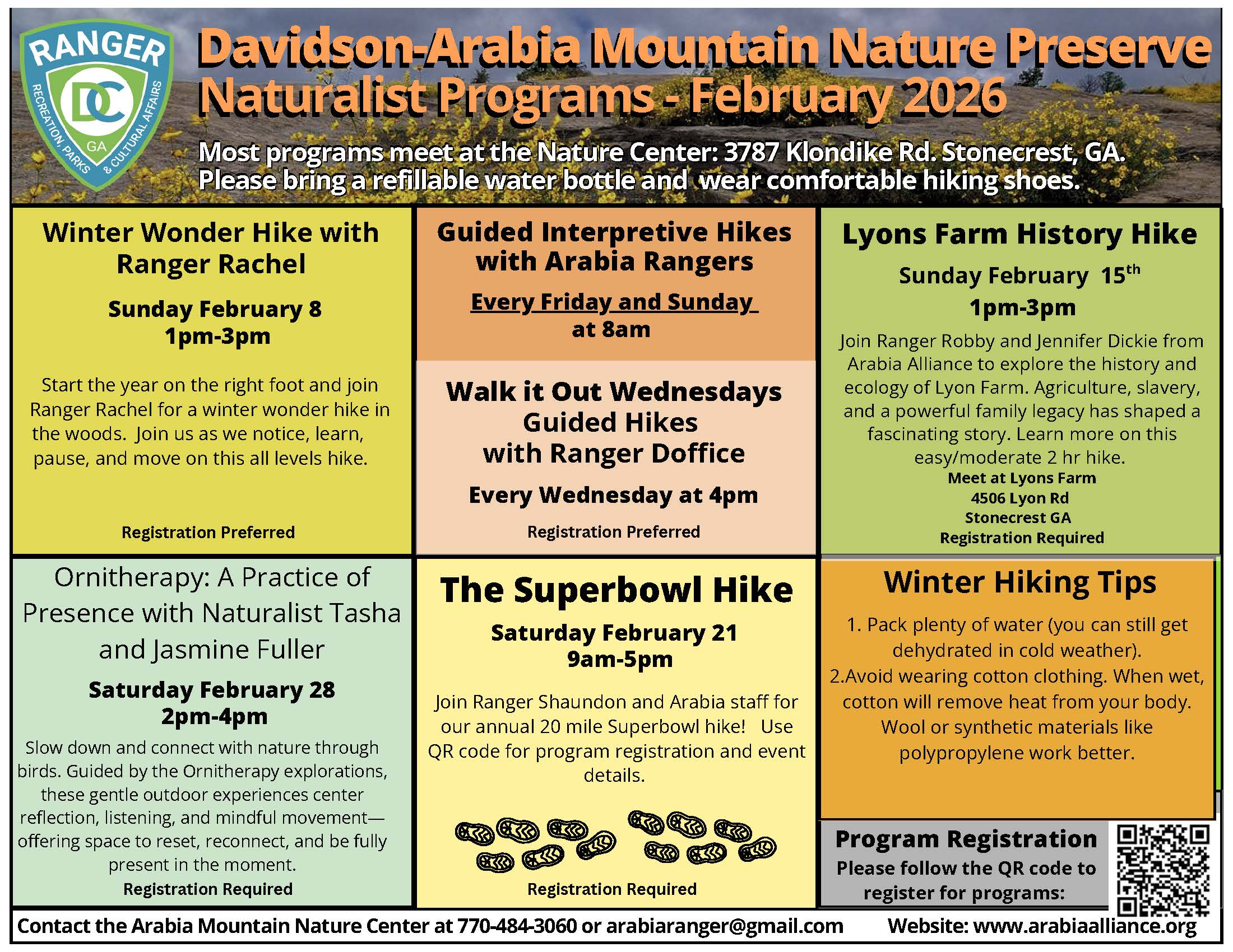 February Program Calendar