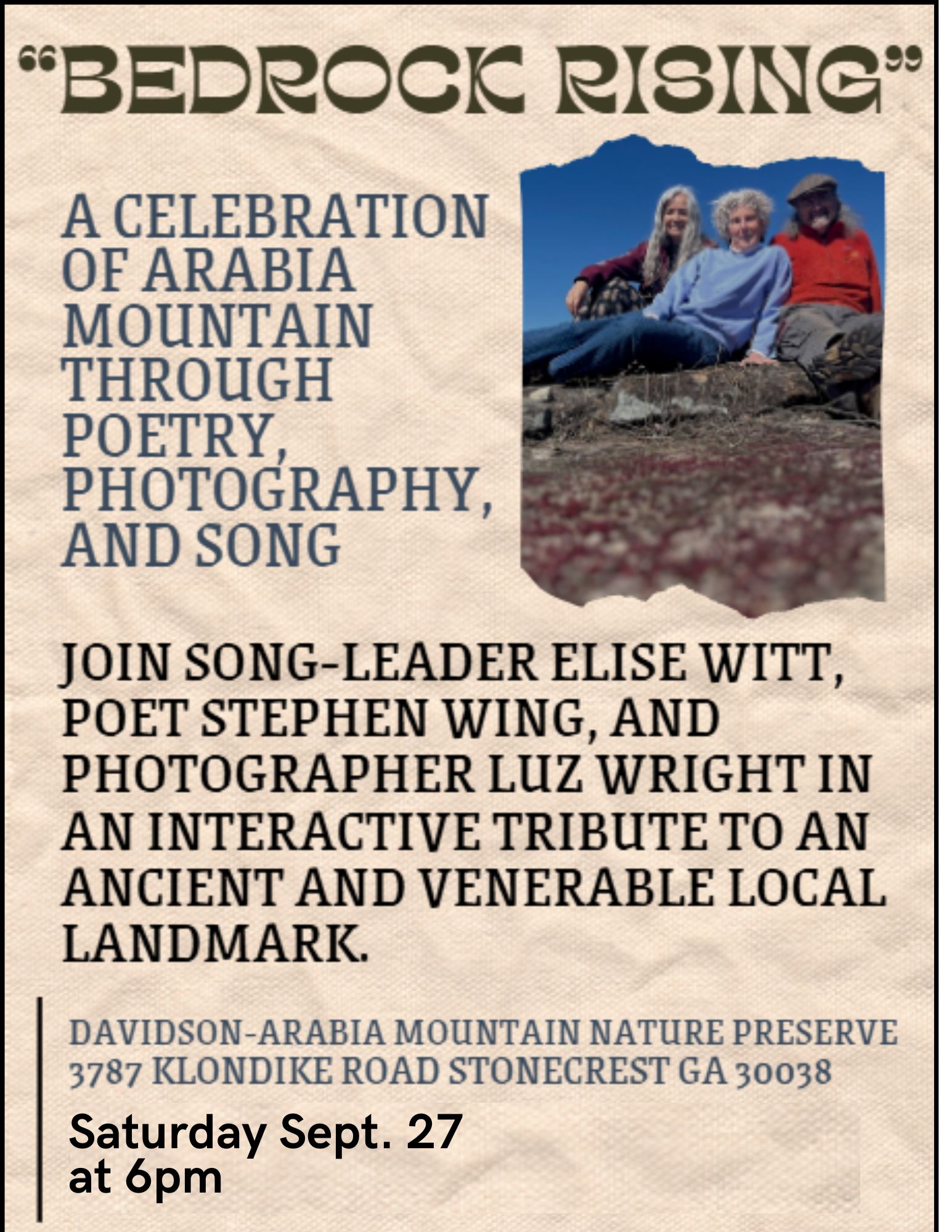 Bedrock Rising Celebration Event Flyer