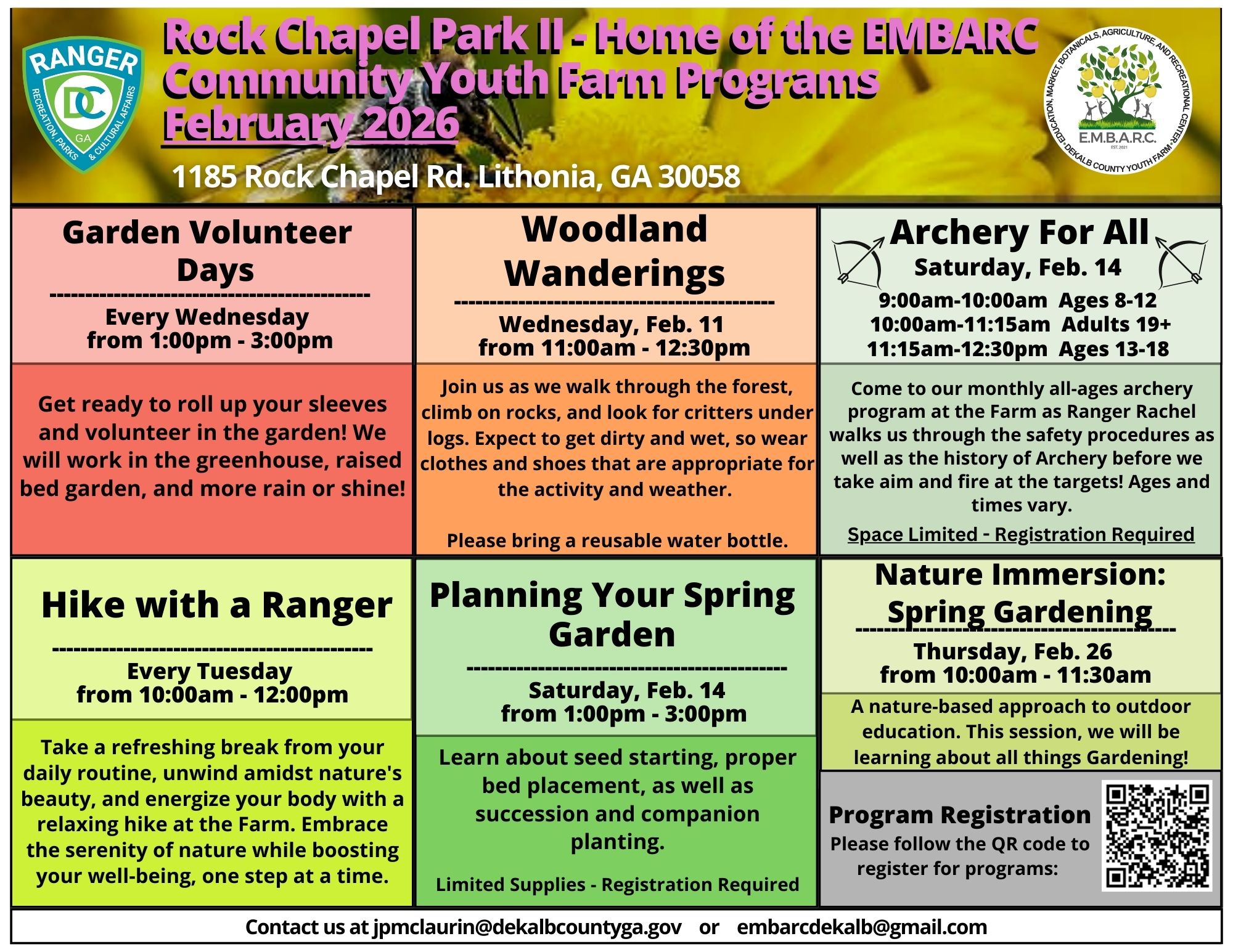 February Program Calendar