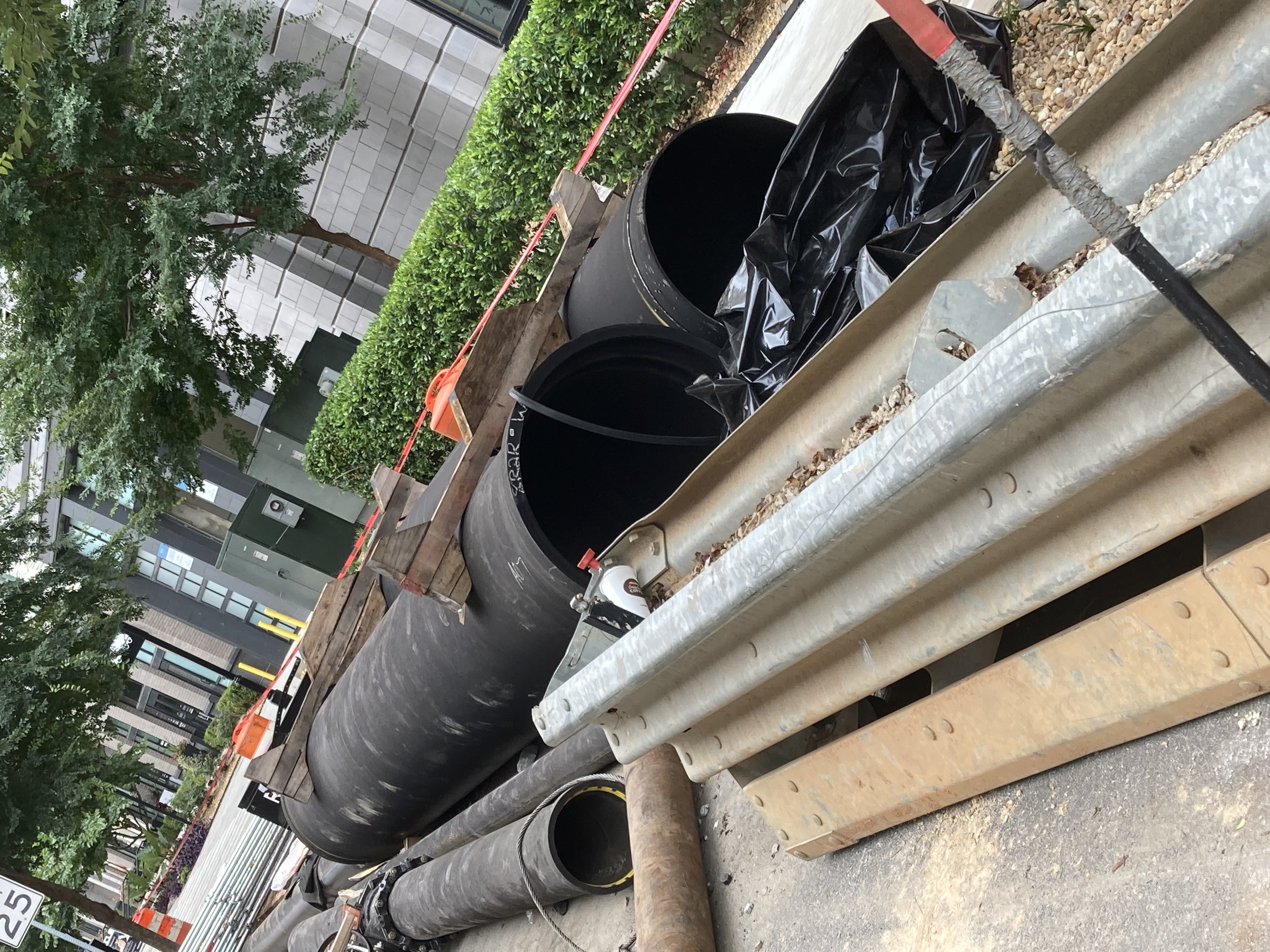 Photo of pipe to be installed on Malone Drive