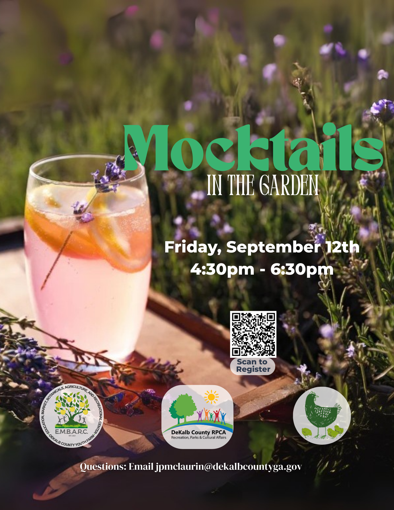 Mocktails in the Garden Program Flyer