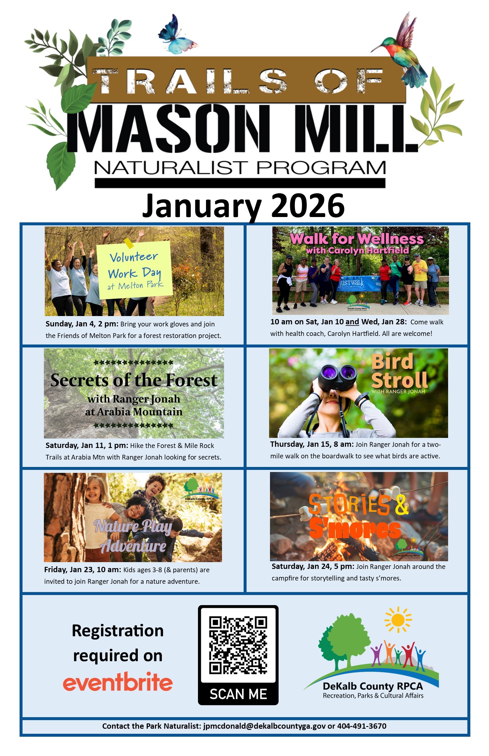 Mason Mill January Programs