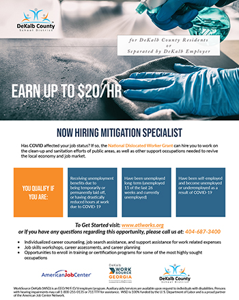National Dislocated Worker Grant - Mitigation Specialist Positions