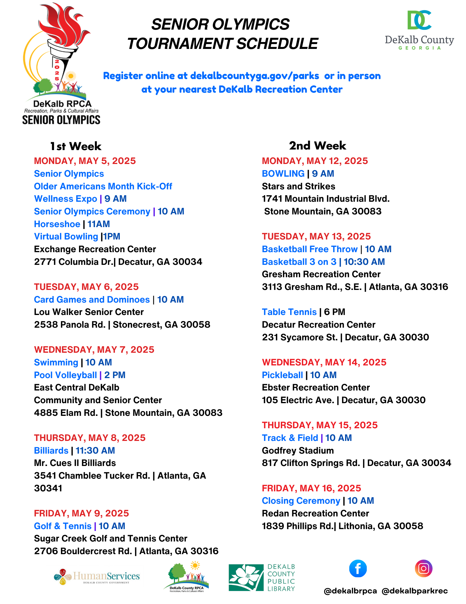 Tournament Schedule
