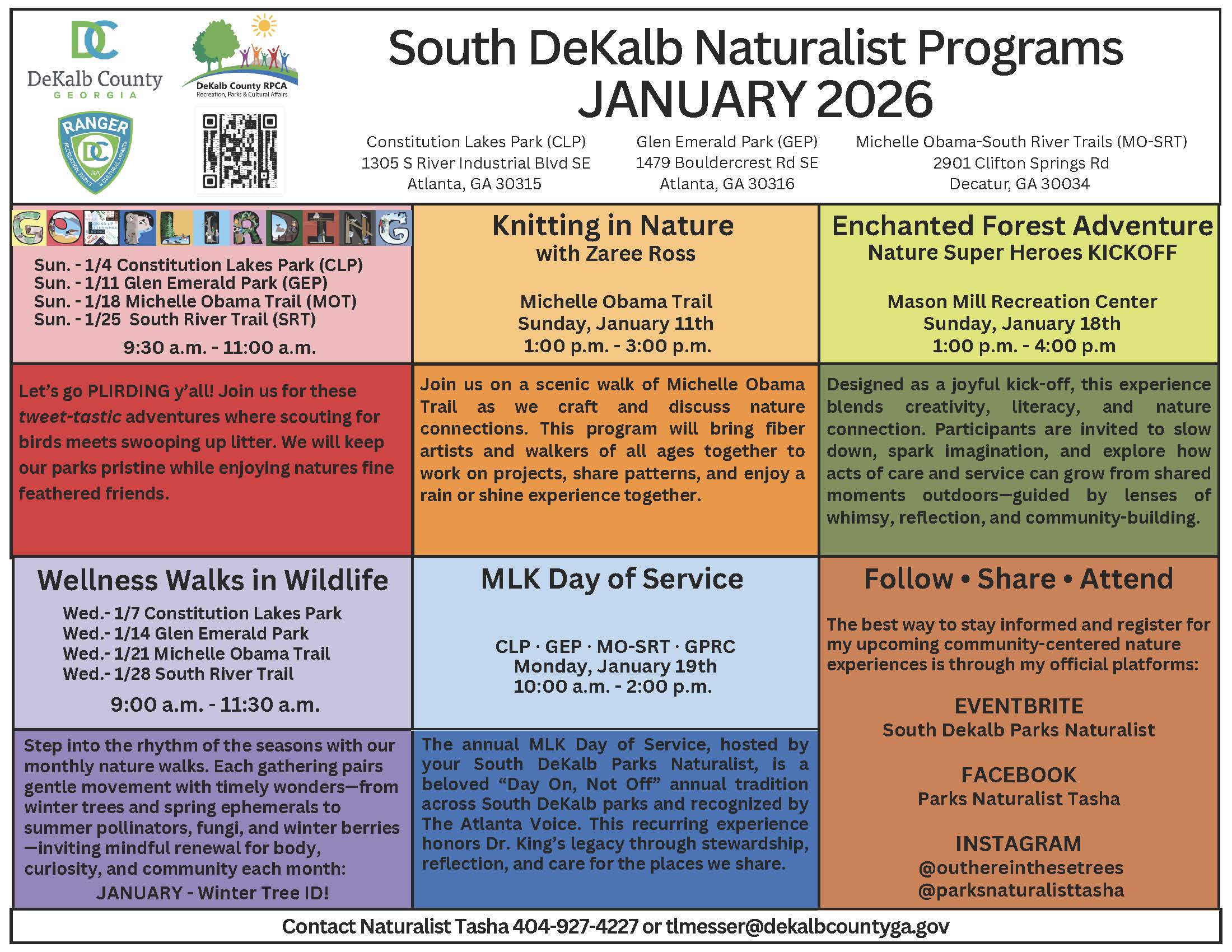 January Program Calendar