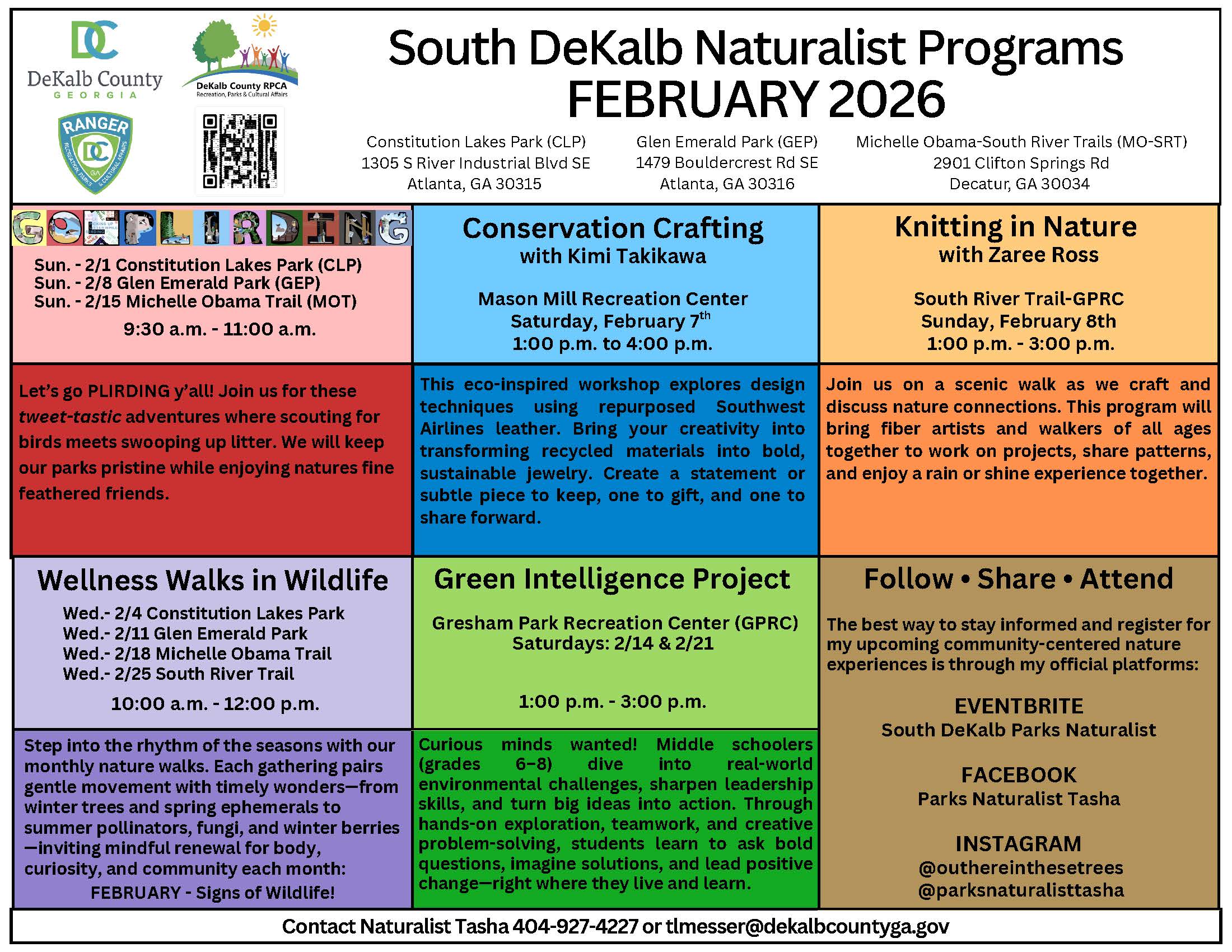 February Program Calendar