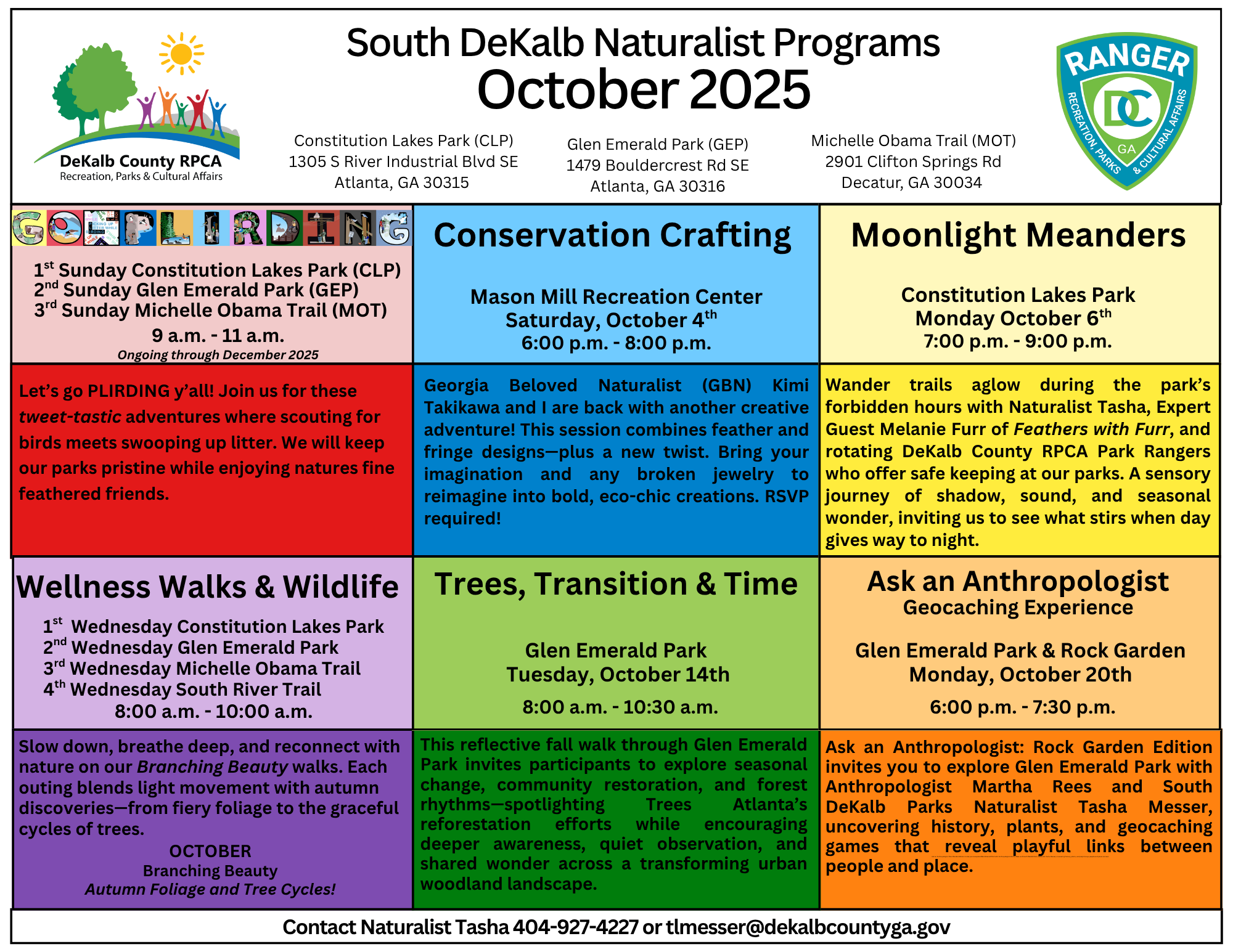 South DeKalb Calendar of Programs