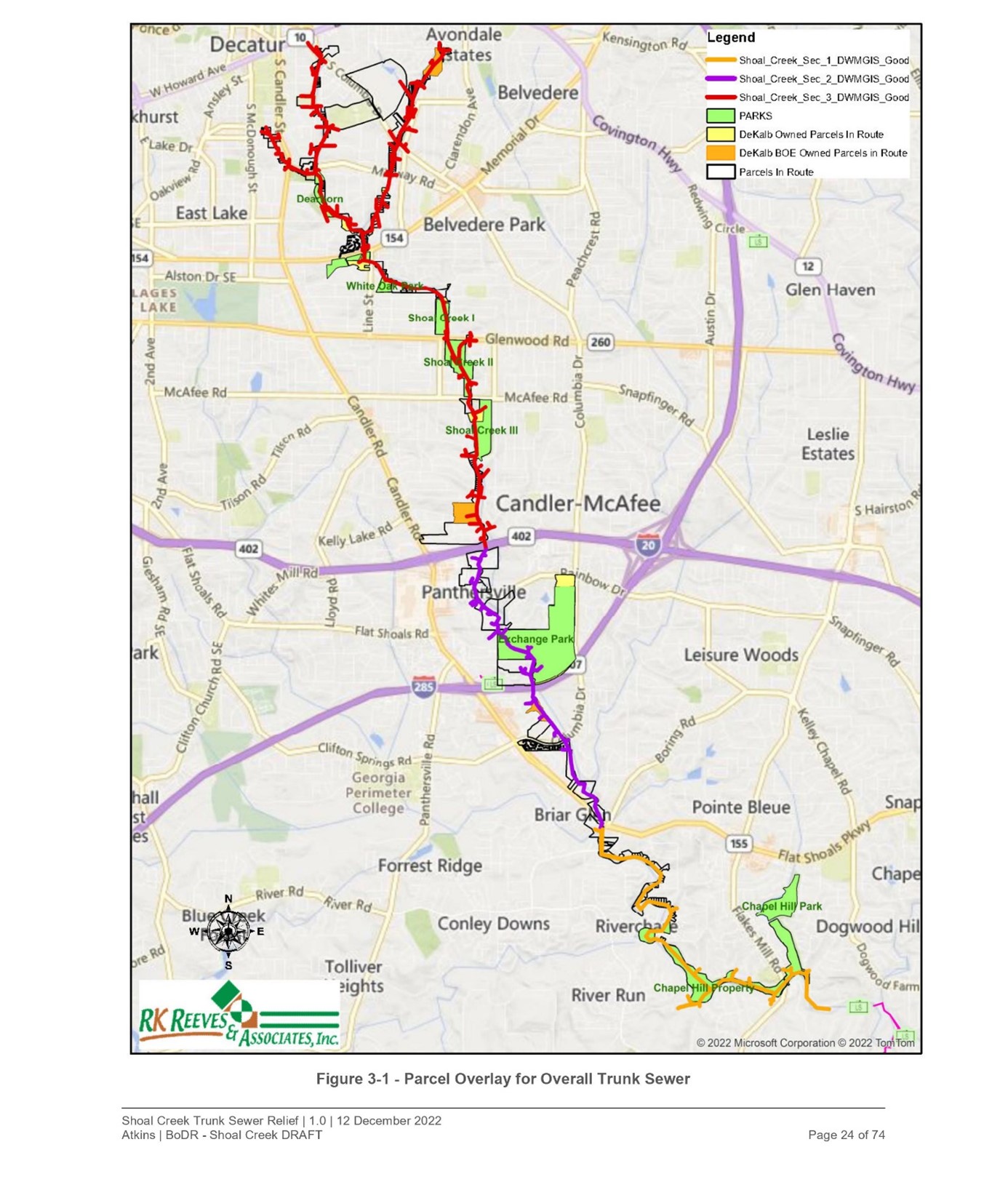 Shoal Creek Map