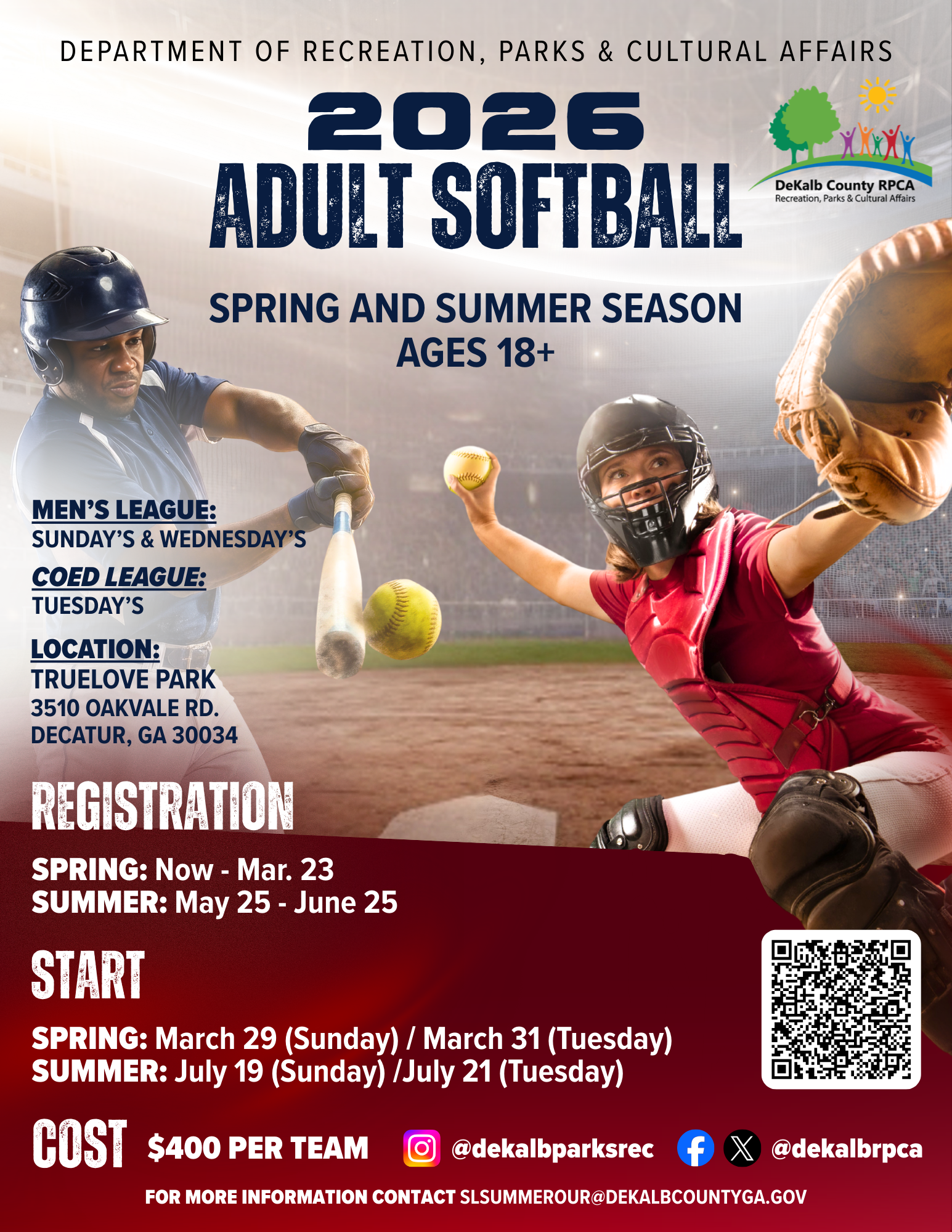 Adult Softball Flyer