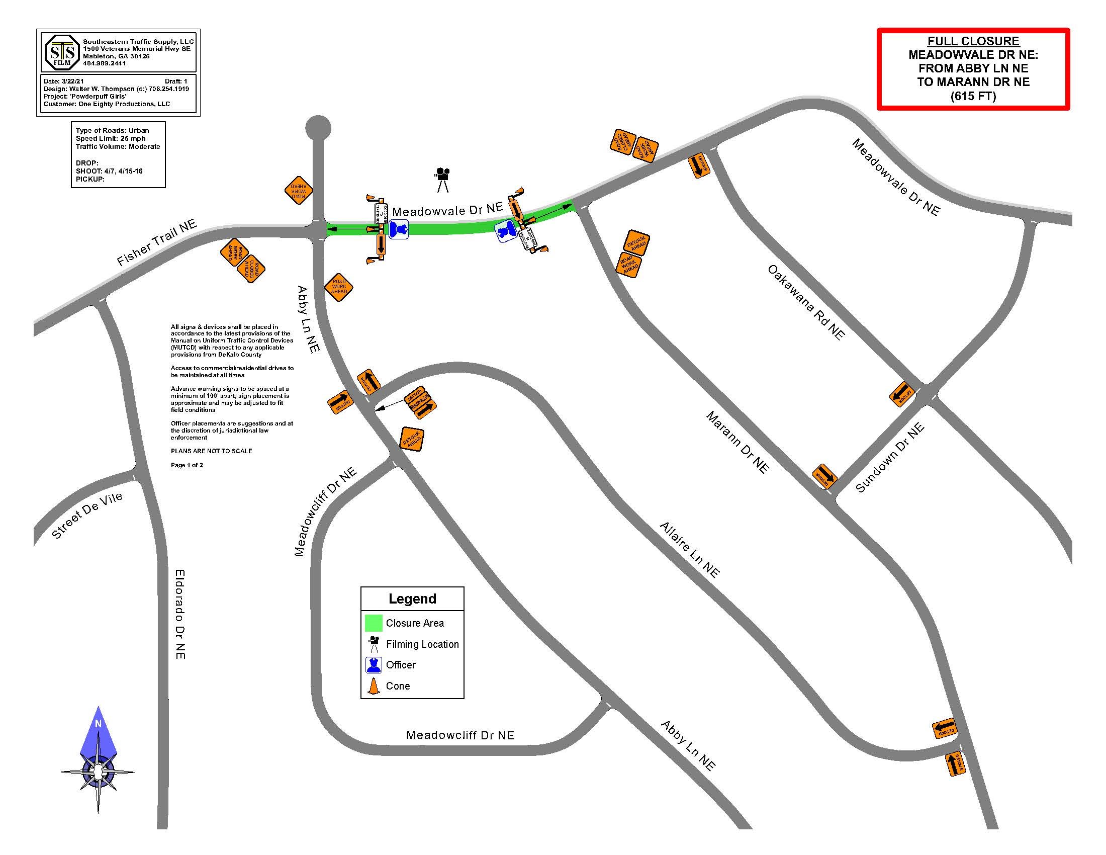 road closure graphic