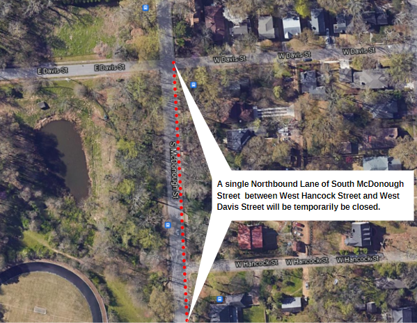  South McDonough Street Lane Closure Begins on Aug. 2 