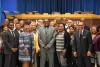 DeKalb Interim CEO Lee May announces the county’s Functional Zero achievement alongside Dr. Robin Jackson, U.S. Department of Veteran Affairs; Annette Walker, Atlanta VA Medical Center; Larry Mainor, a formerly homeless veteran; Michael German, U.S. Department of Housing and Urban Development; DeKalb Community Development staff and community partners.