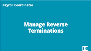 Manage Reverse Terminations
