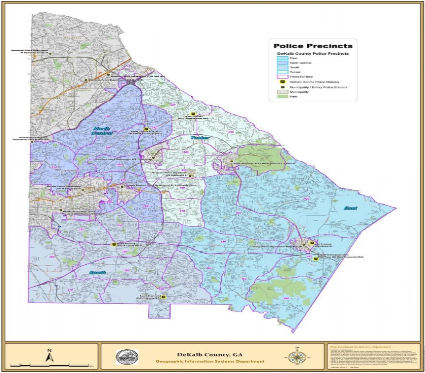 DeKalb County Police Precincts Maps