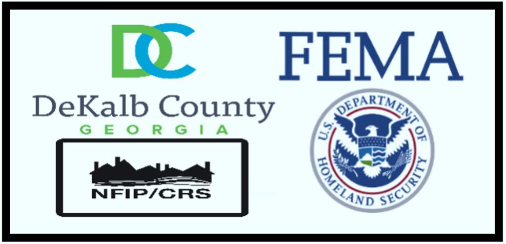 DeKalb County and FEMA Logo for the CRS