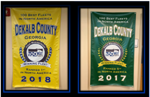 100 Best Fleets banners - Ranked 5th in 2017 and 1st in 2018
